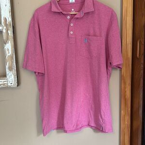 Johnnie-o polo hangin out cotton stretch shirt men’s size‎ XL dark pink golf